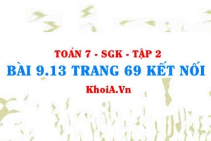 Bài 9.13 trang 69 Toán 7 Kết nối tri thức Tập 2